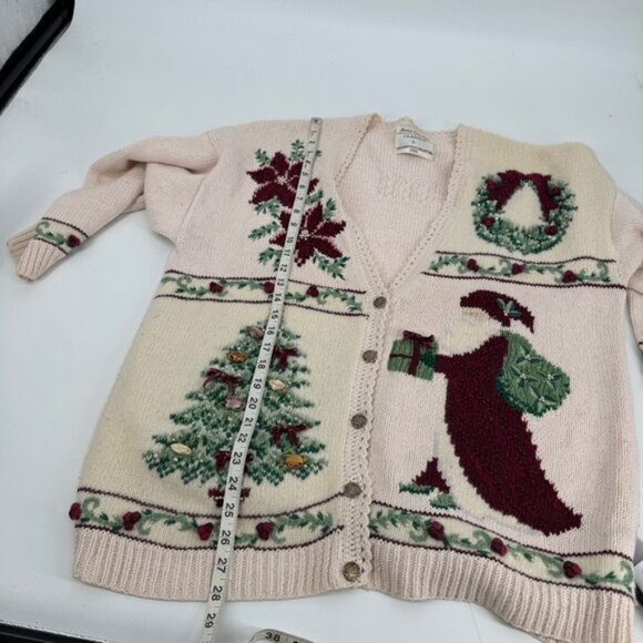 Vintage 1995 knit cute ugly Christmas sweater cardigan - Picture 12 of 12